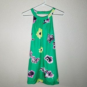 J Crew Dress 6 Silk Shift Floral Halter Neck Open